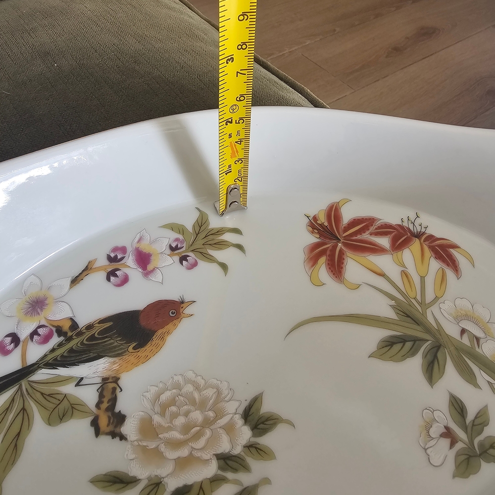 Stafford Chinese Garden Porcelain Oval Platter Bird & Floral Design 12.5" - Picture 12 of 12
